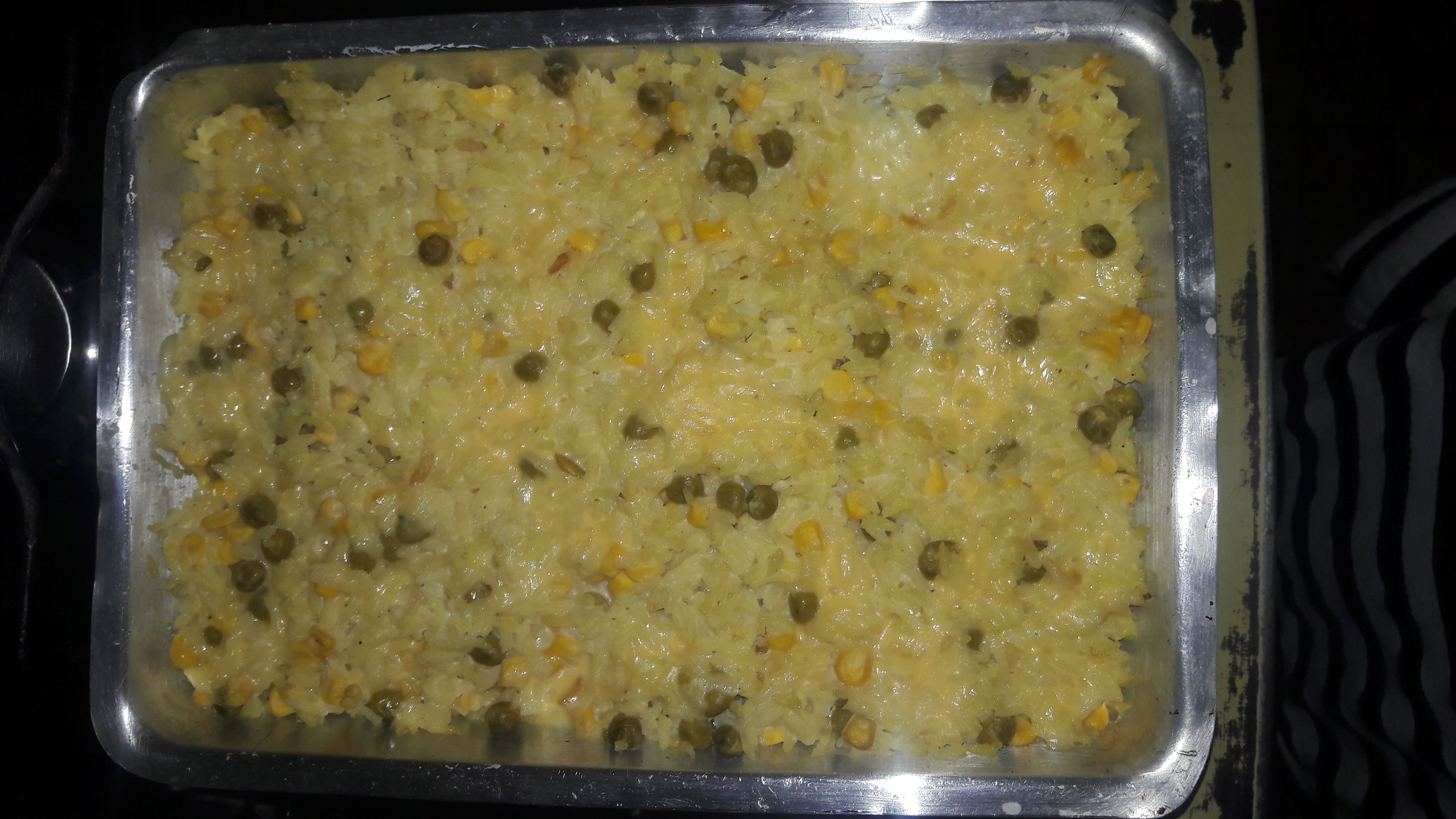 Arroz de forno rapidinho