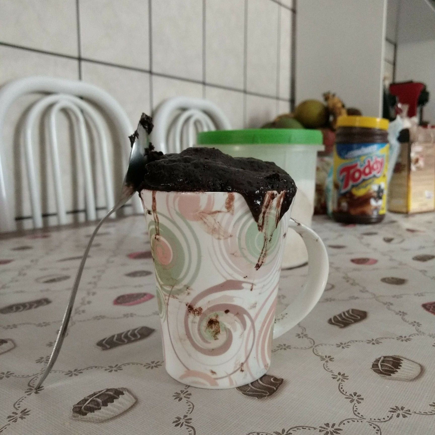 Bolo de caneca com cacau