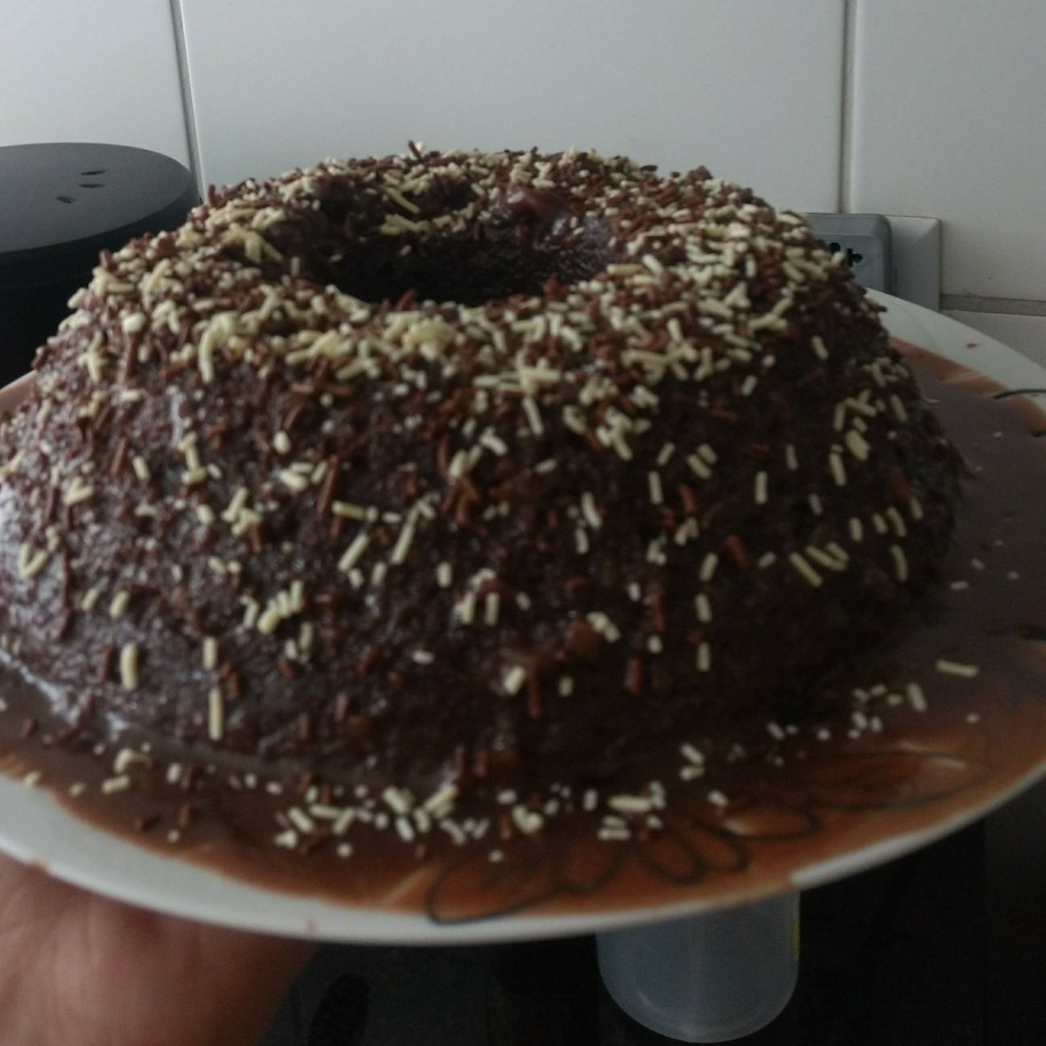 Bolo de chocolate no microondas