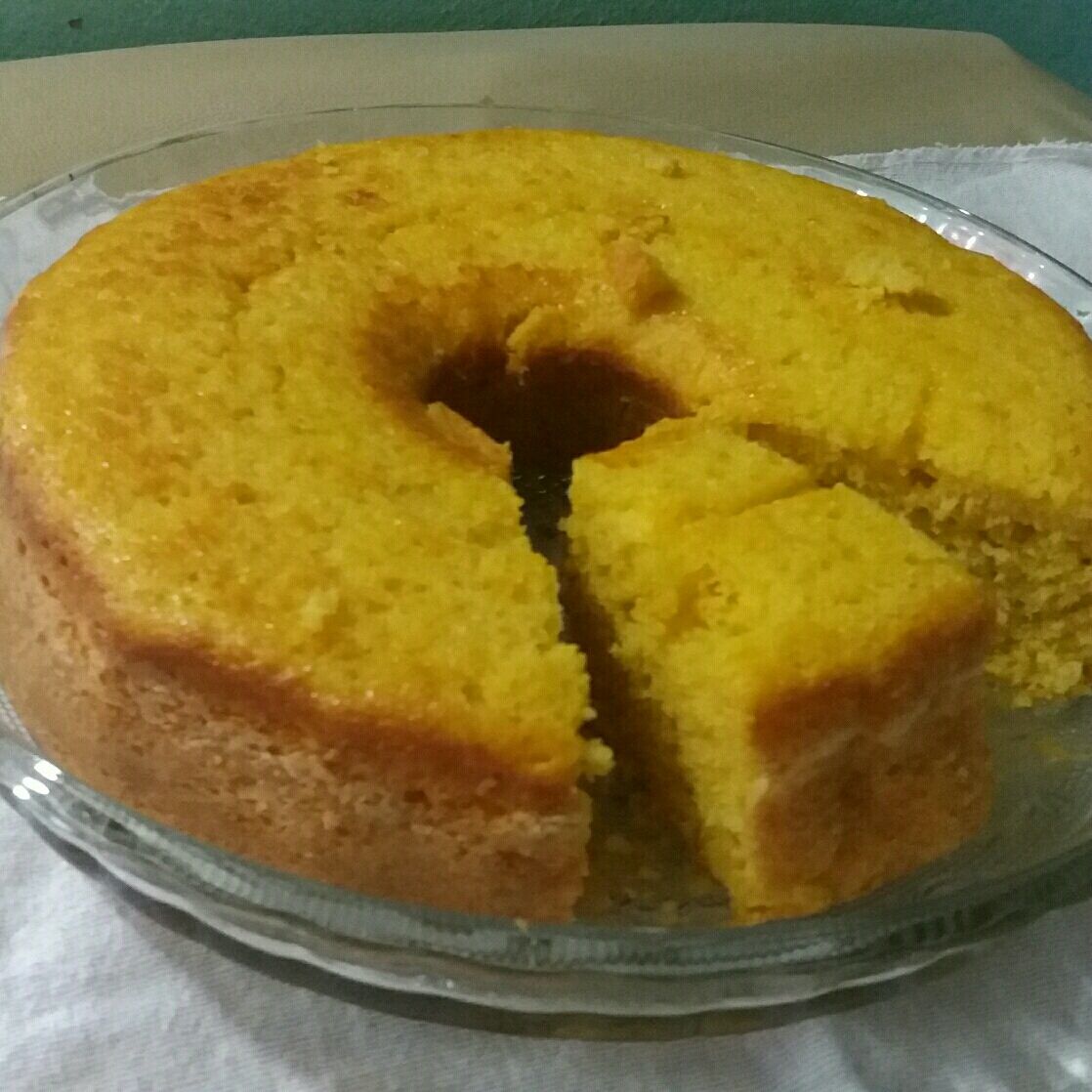 Bolo de milho com fubá da gleyce