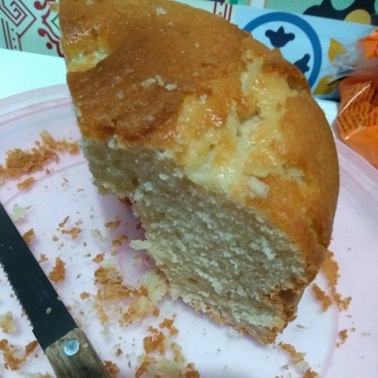 Bolo de tapioca com goma hidratada