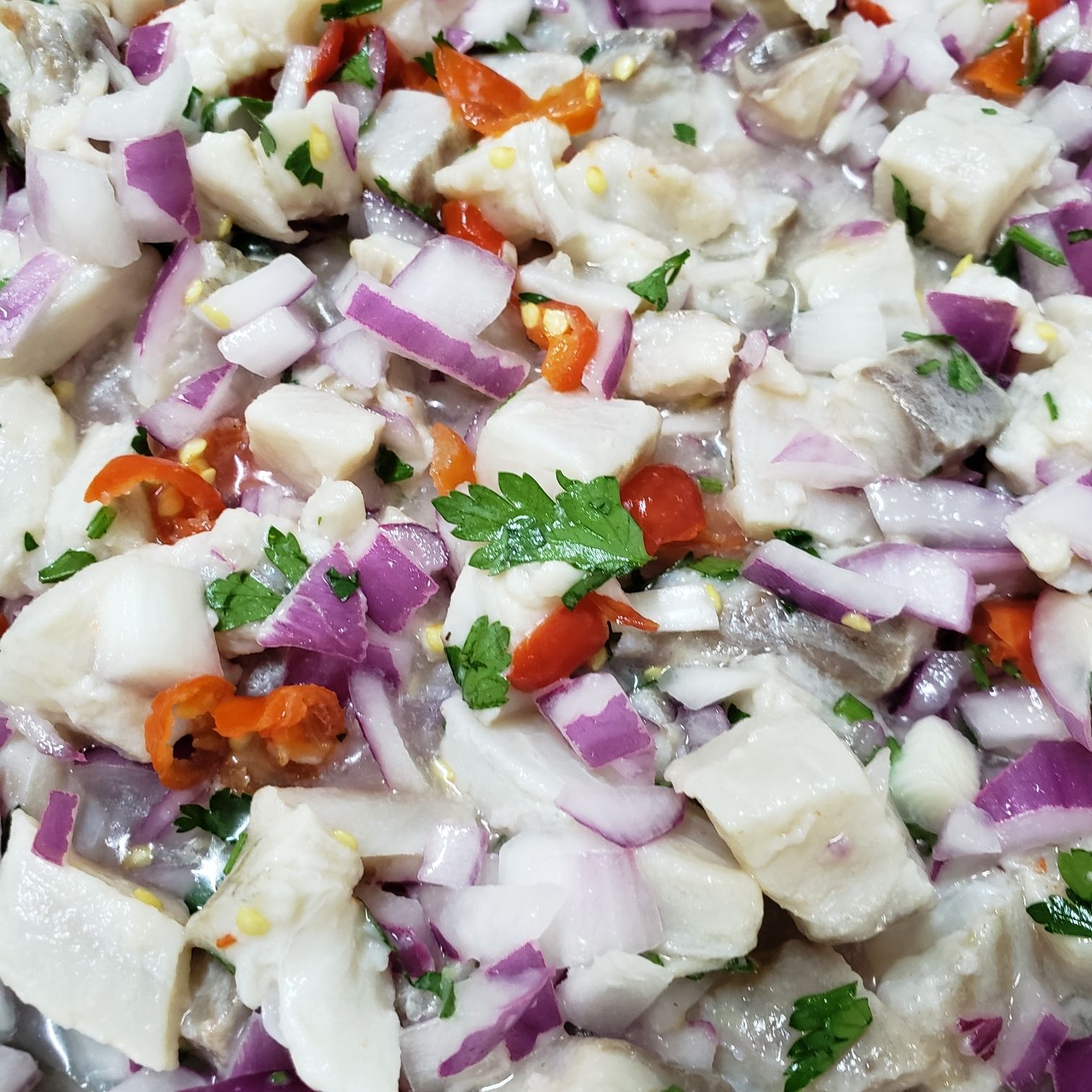 Ceviche de tilápia fácil