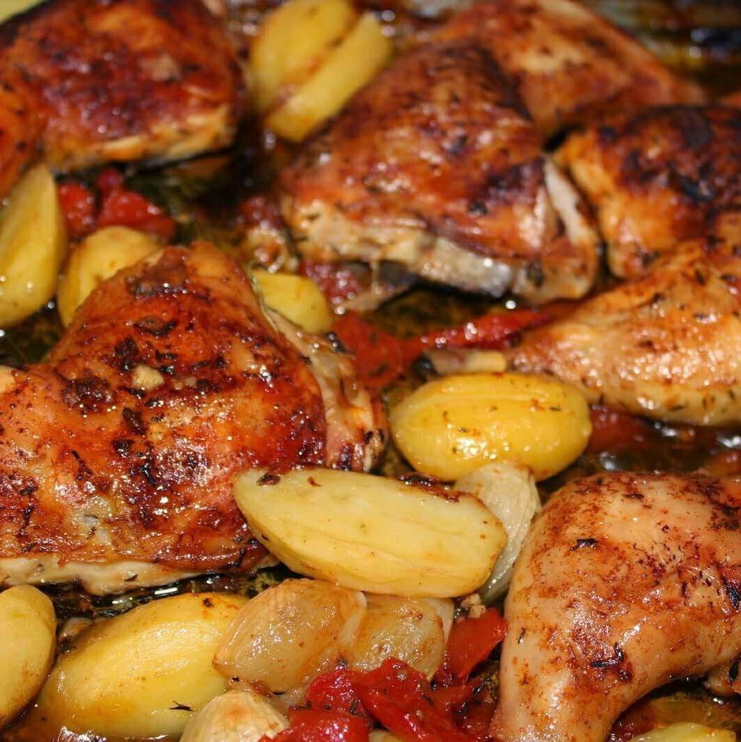 Frango assado no forno