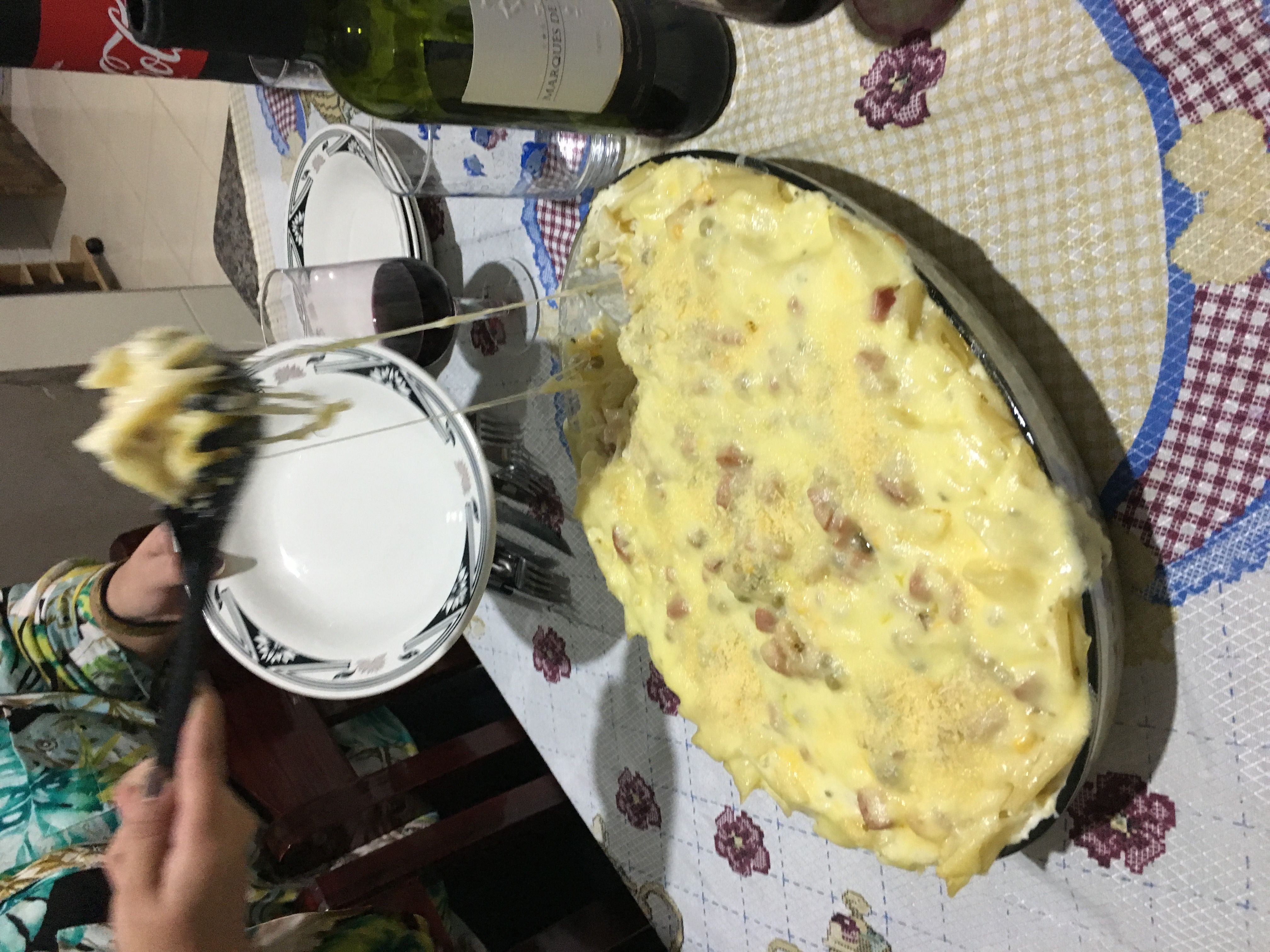 Macarrão recheado de forno