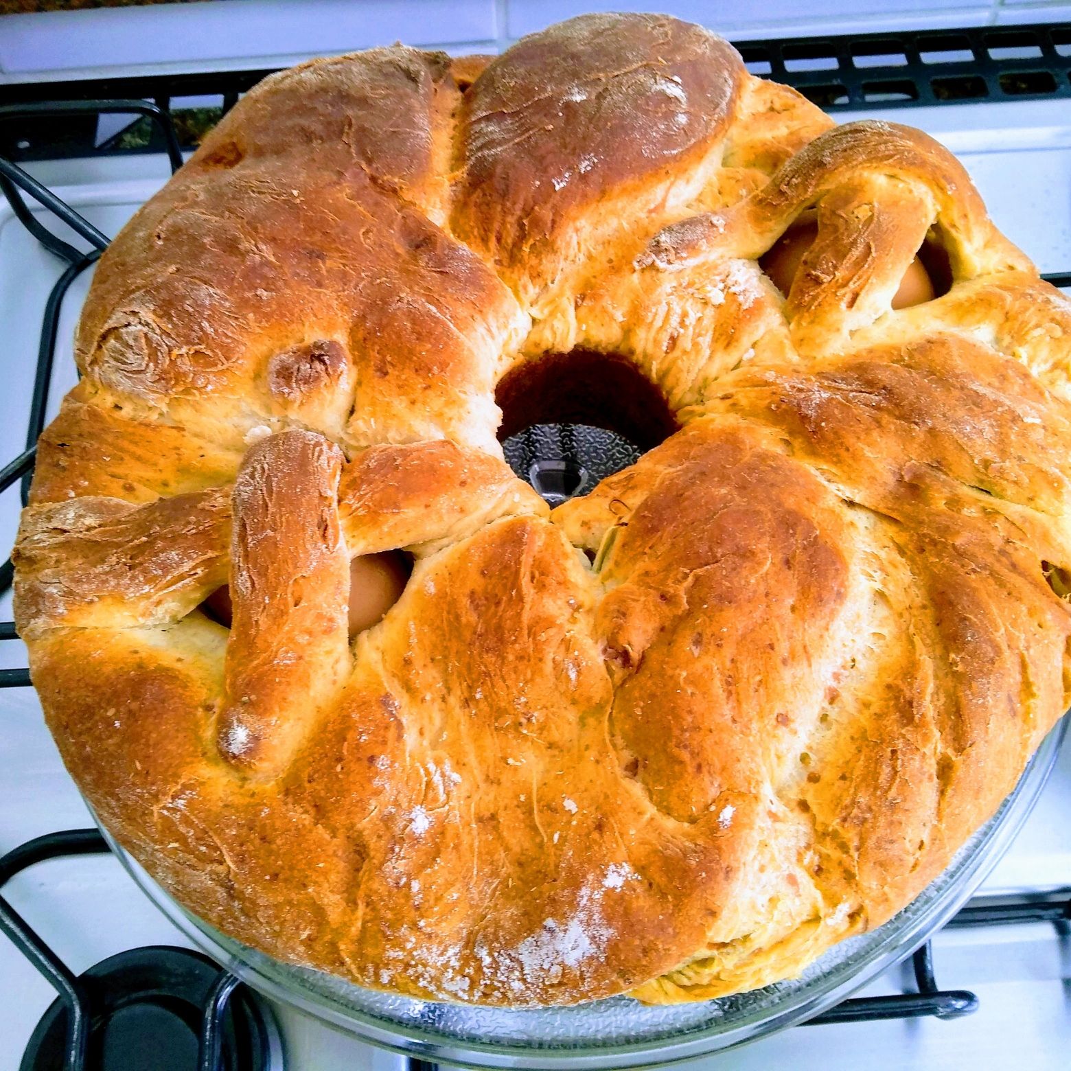 Pão casatiello de Páscoa