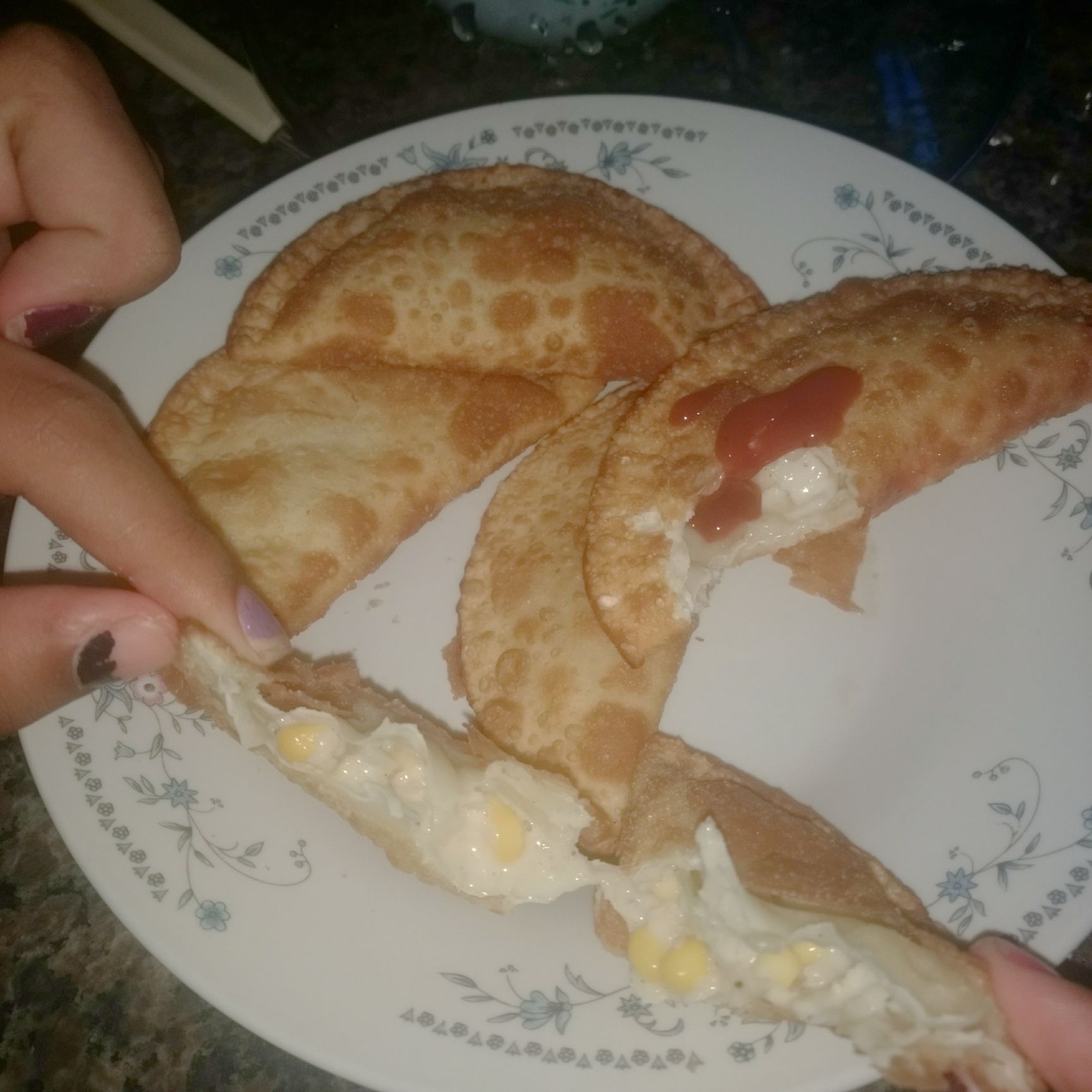 Pastel de requeijão com peixe