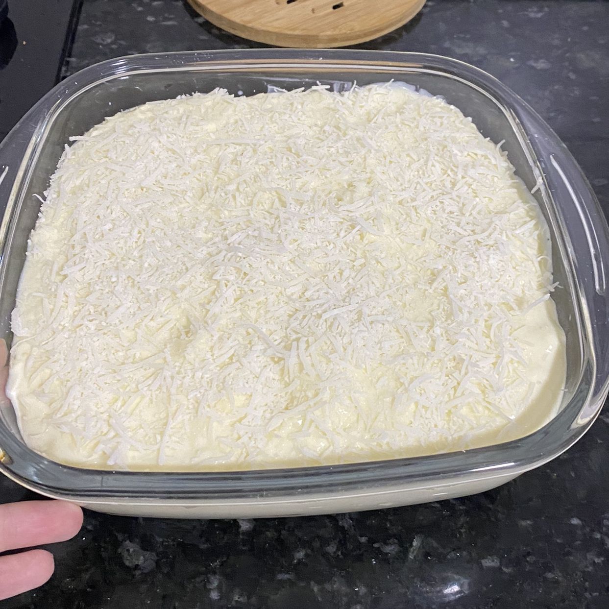 Pavê gelado de creme branco