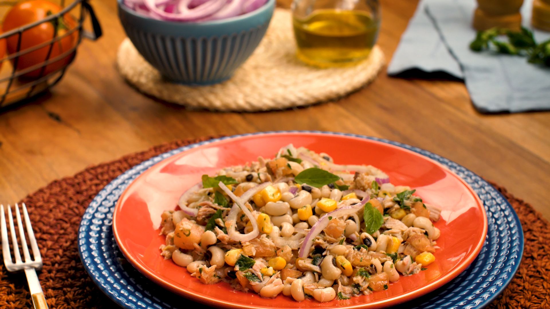 Salada de atum com feijão fradinho