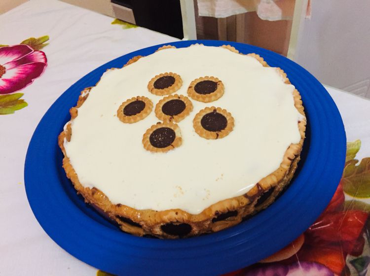 Torta de doce de leite com chocolate